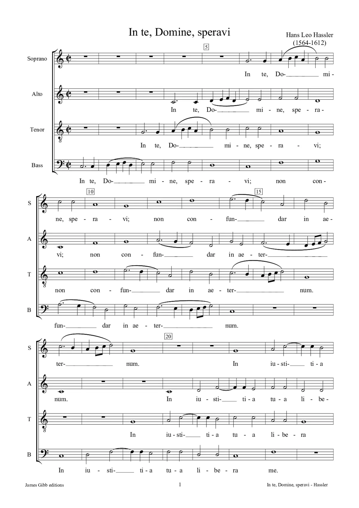 In te Domine speravi a 4 - Page 1