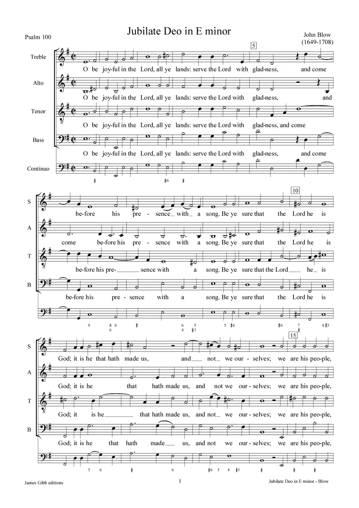 Jubilate Deo in E minor - Page 1