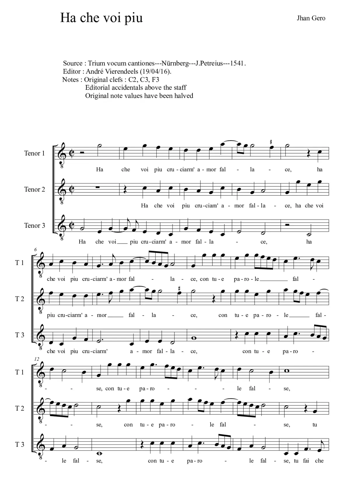 Ha che voi piu - Page 1