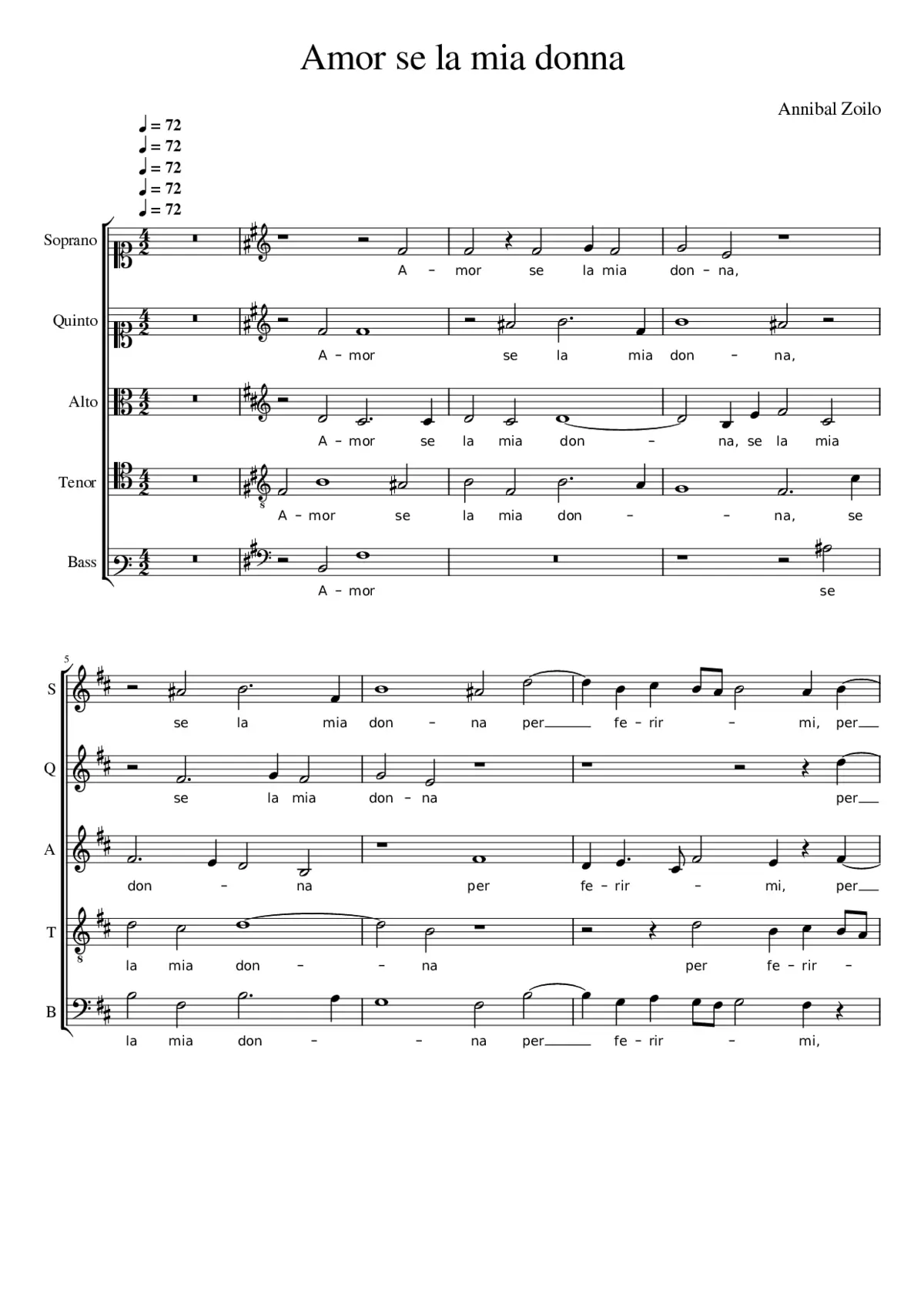 Amor se la mia donna - Page 1