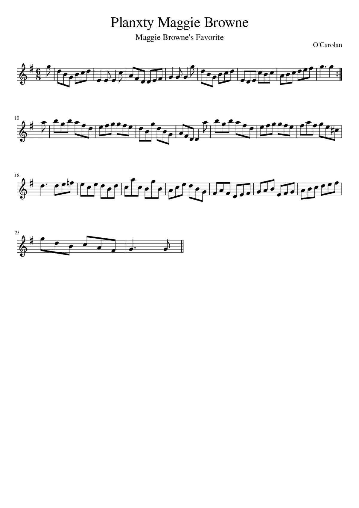 Planxty Maggie Browne - Page 1