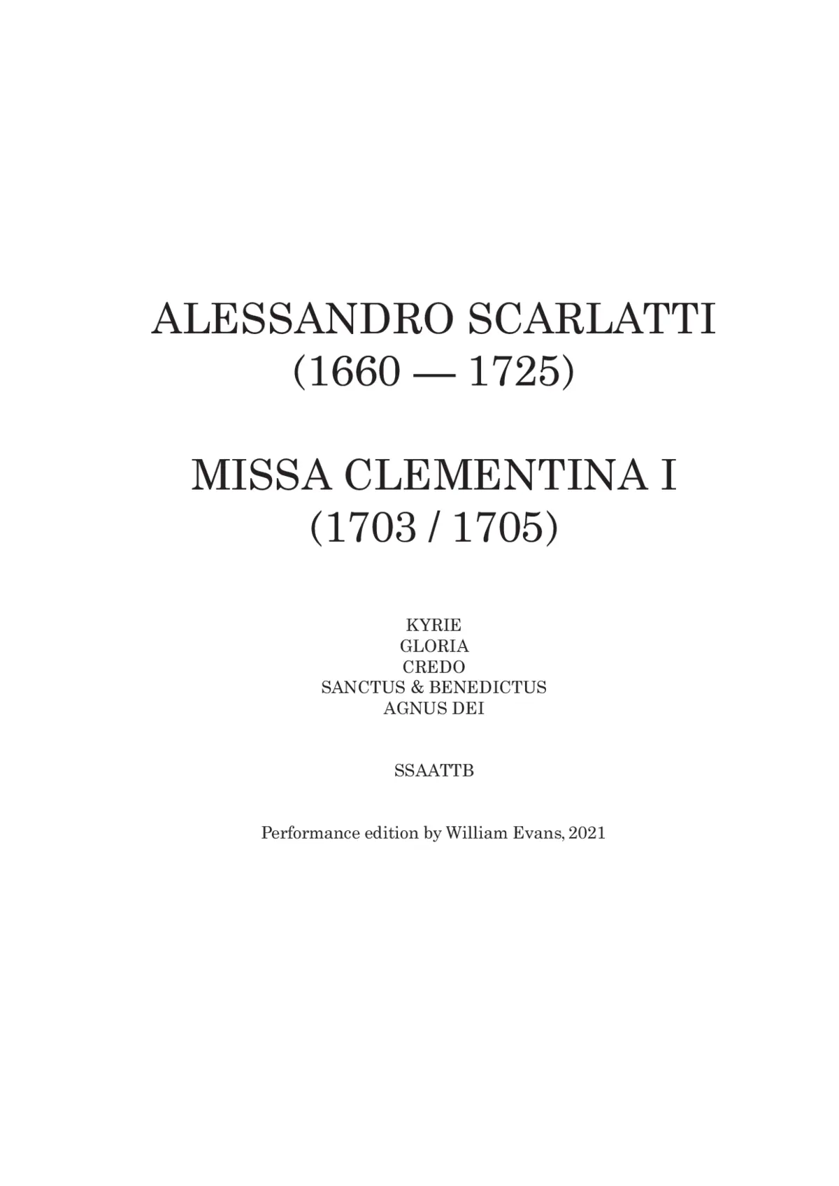 Missa Clementina I - Page 1