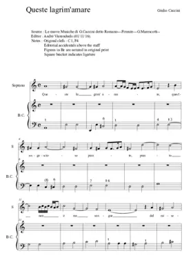 Queste lagrim' amare