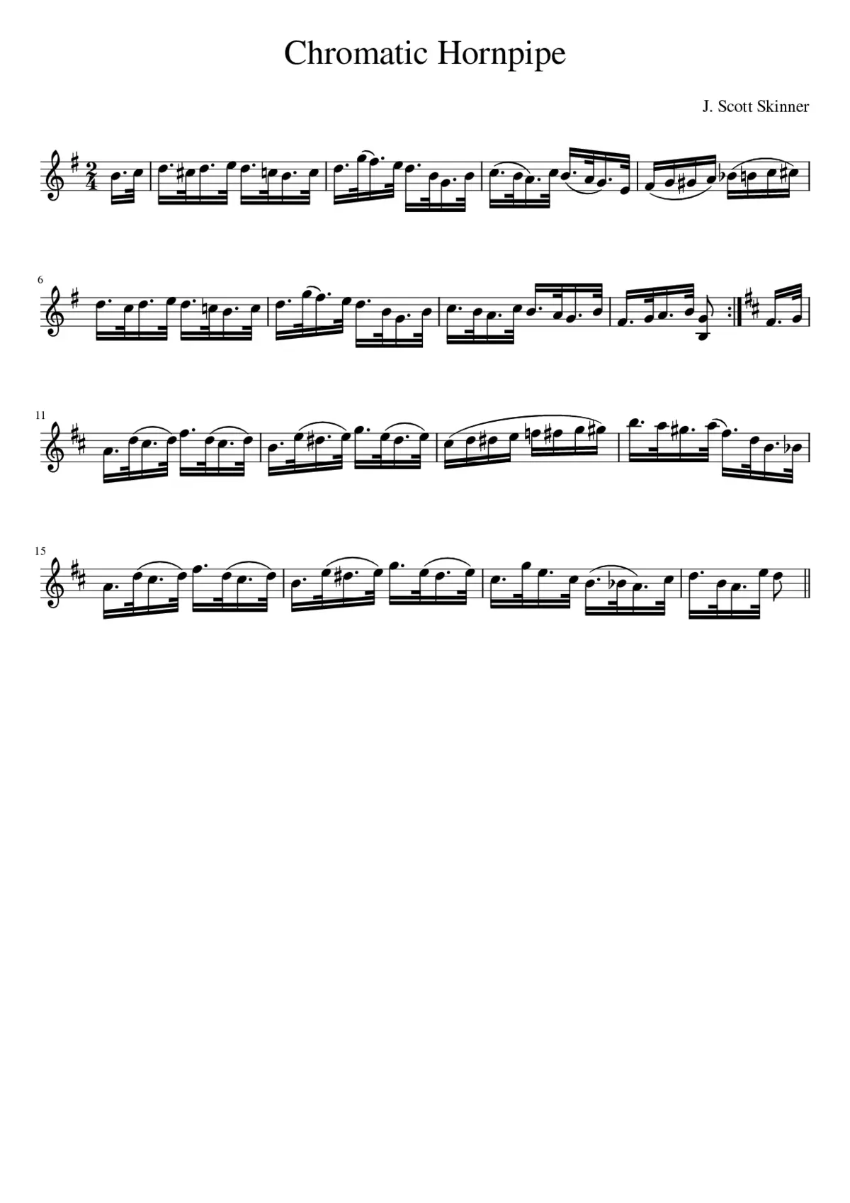 Chromatic Hornpipe - Page 1