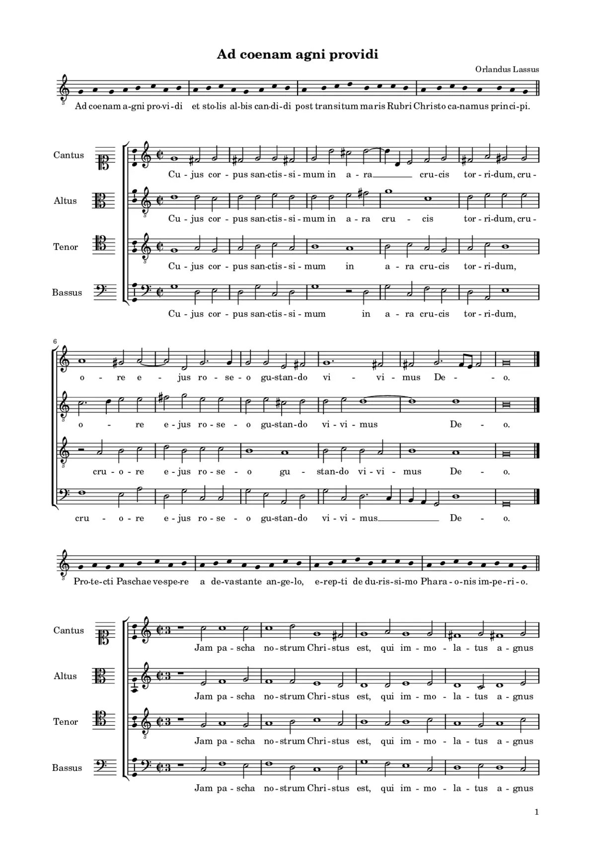 Ad coenam agni providi - Page 1