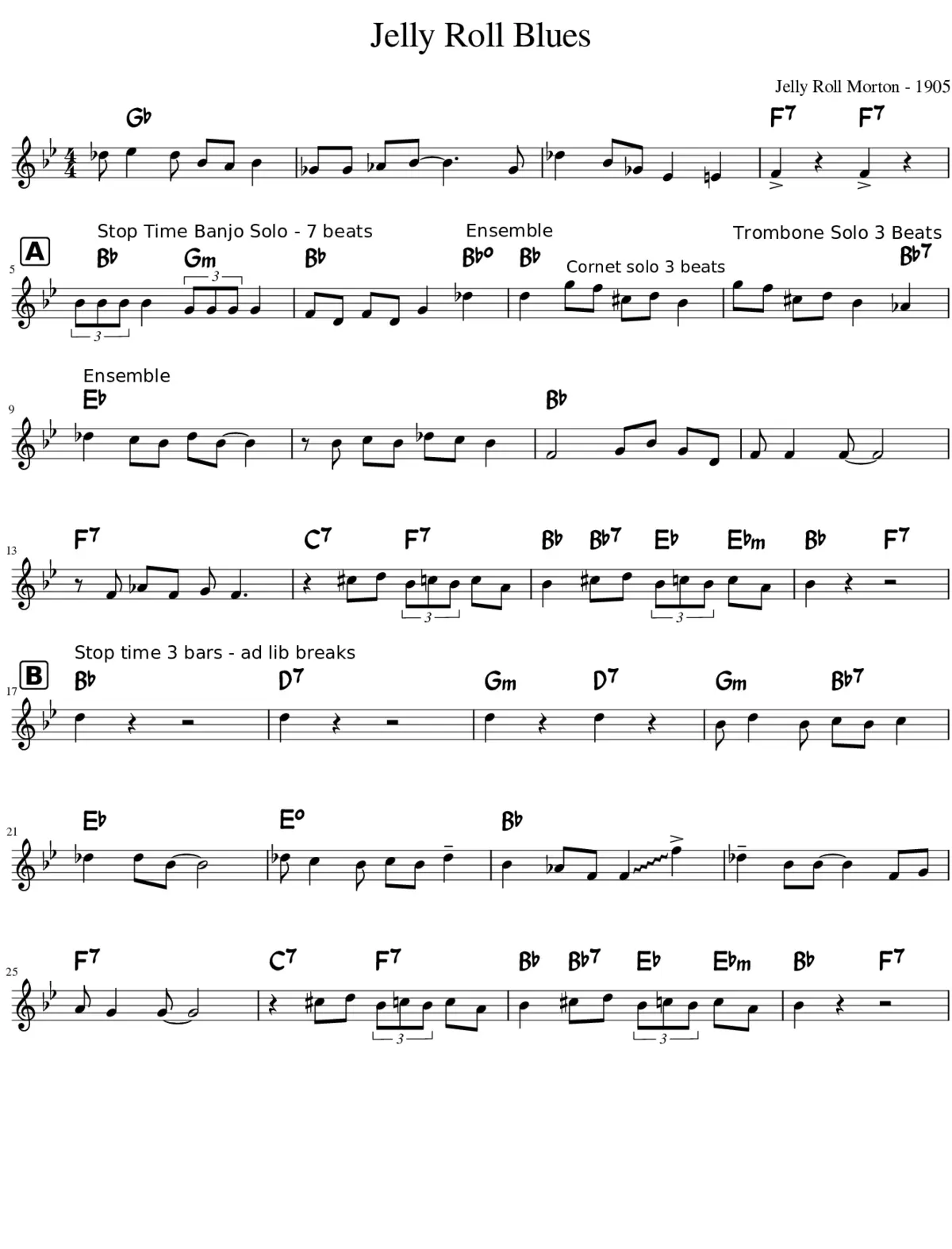 Jelly Roll Blues - Page 1