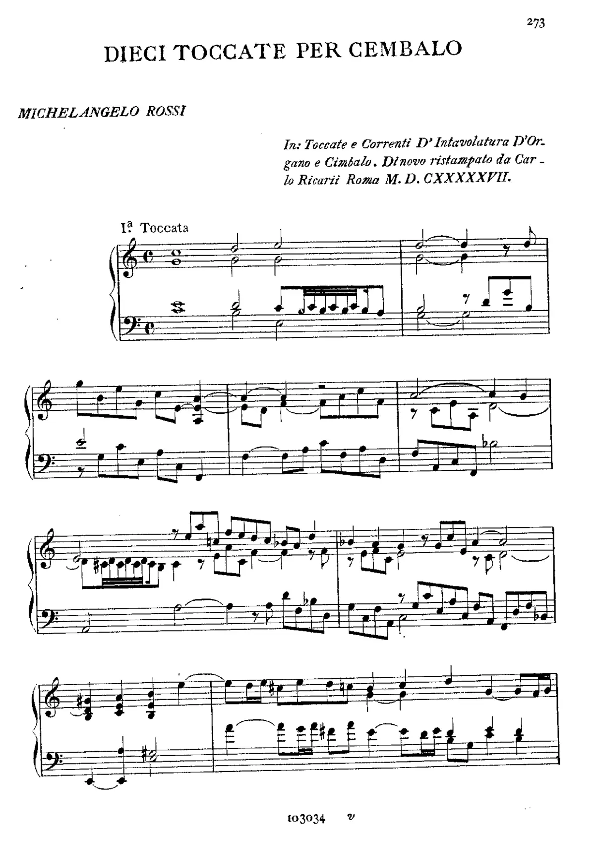 Toccate e Correnti d’Intavolatura d’Organo e Cembalo - Page 1