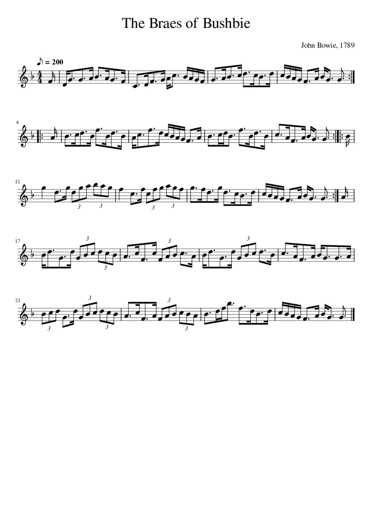 The Braes of Bushbie - Page 1