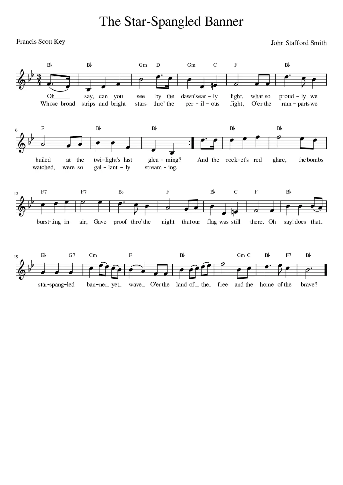 The Star Spangled Banner - Page 1
