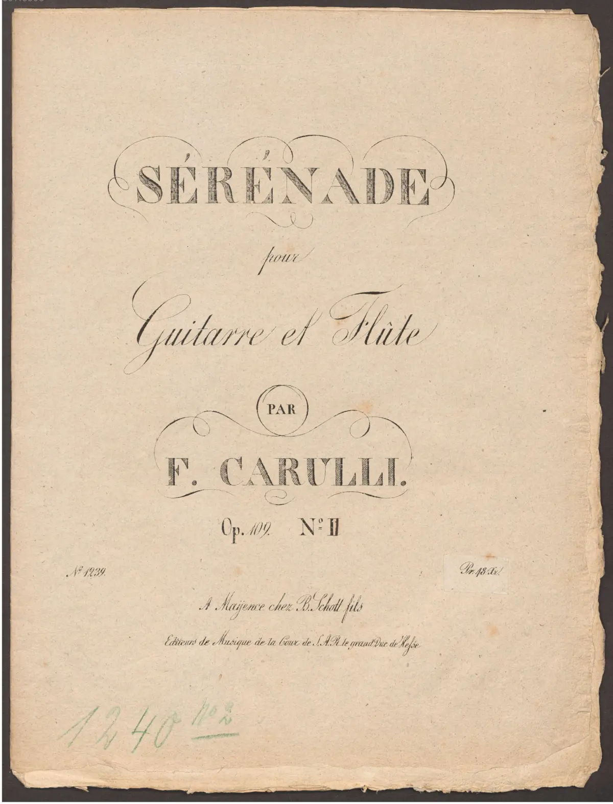6 Sérénades pour Guitarre et Flûte - Page 1