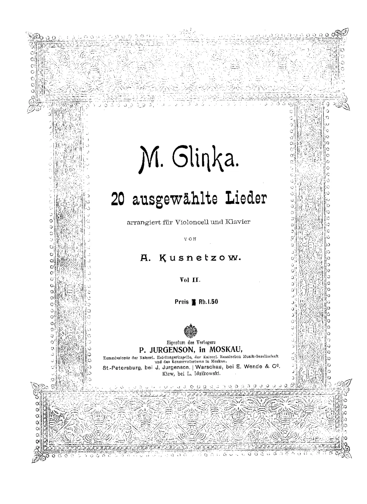20 Ausgewählte Lieder - Page 1