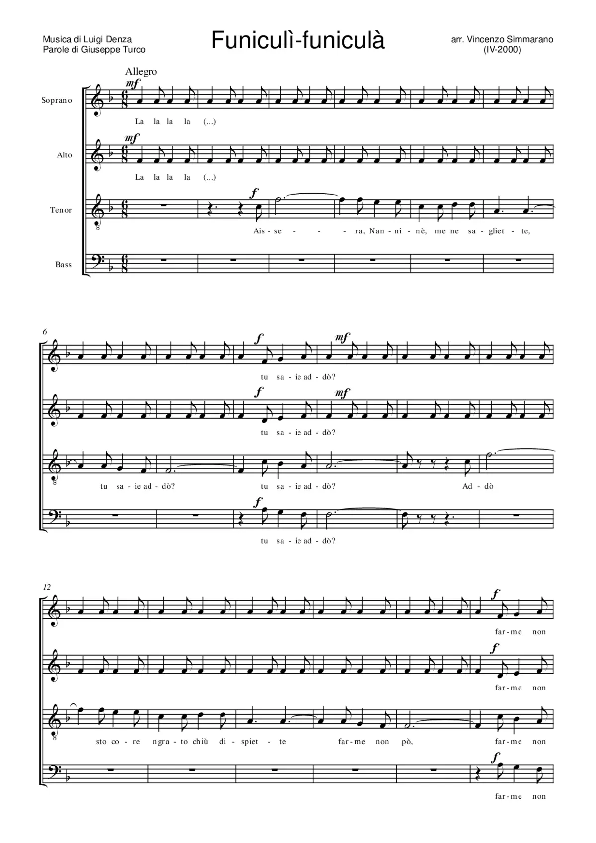 Funiculì, Funiculà - Page 1
