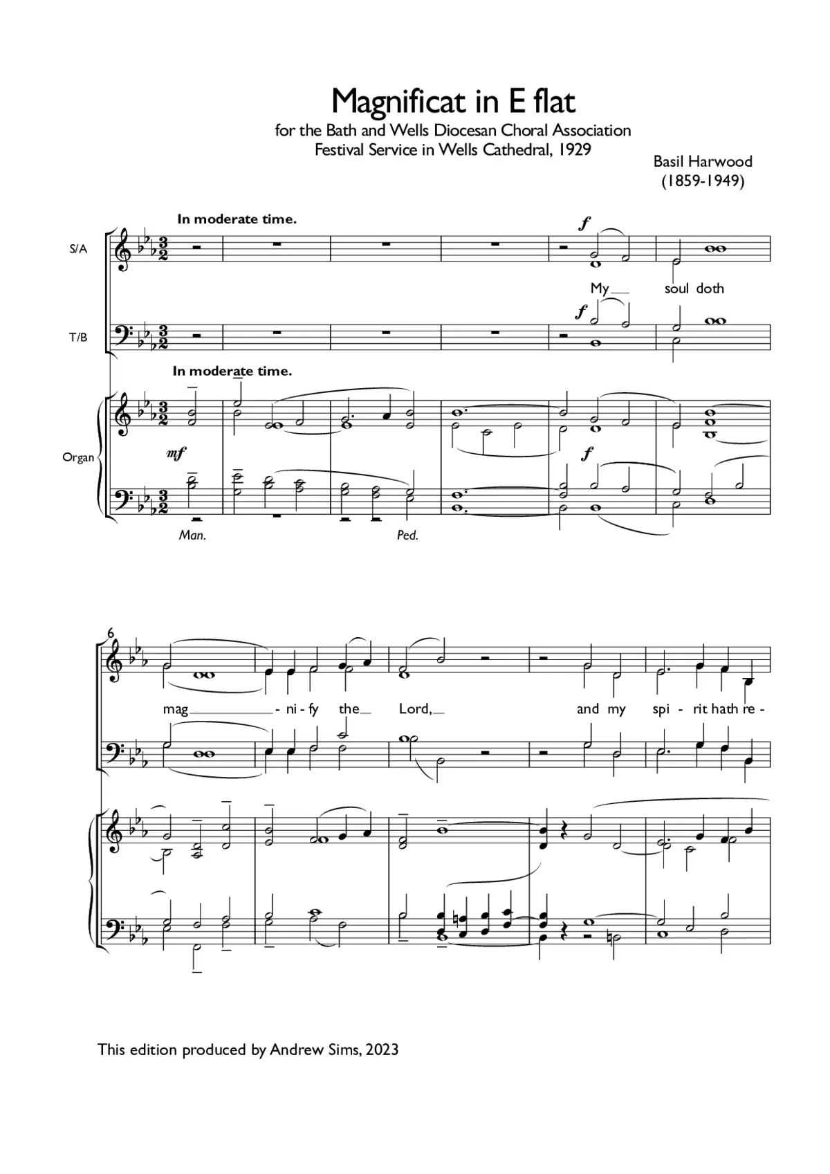 Magnificat and Nunc Dimittis in E flat - Page 1