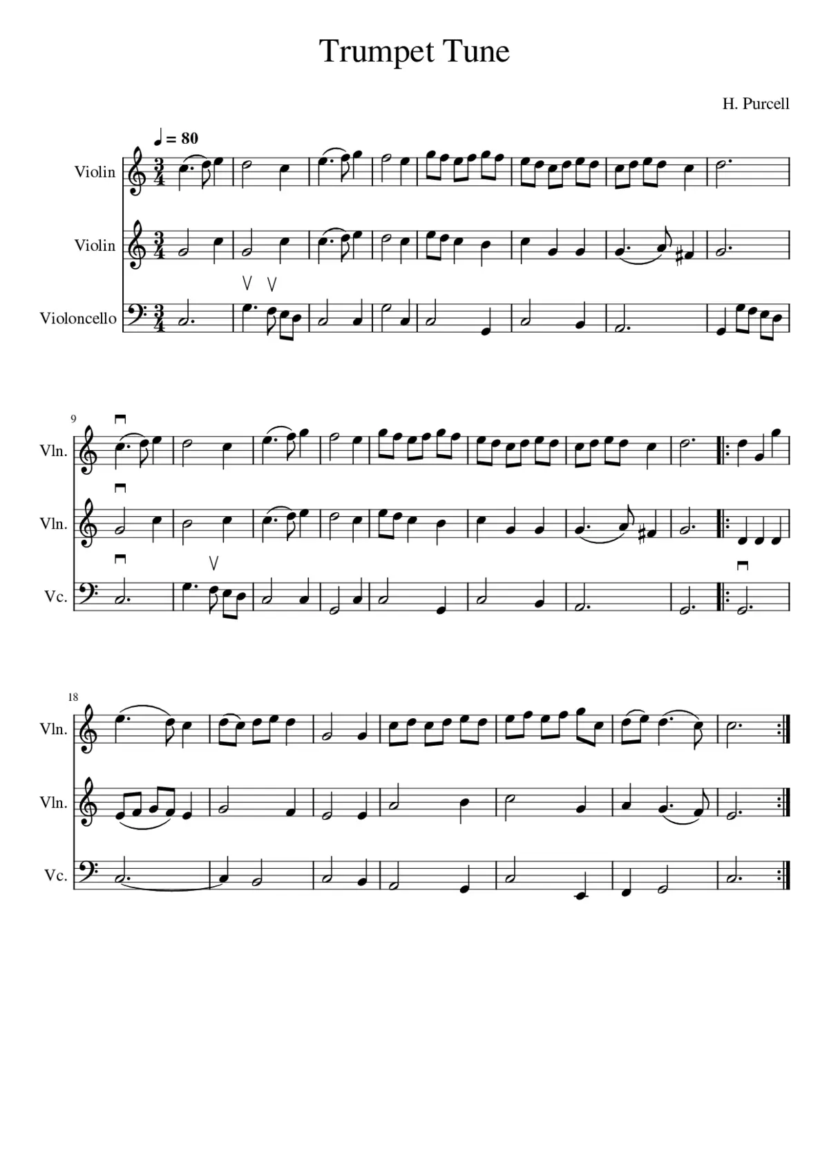 Trumpet Tune - Page 1