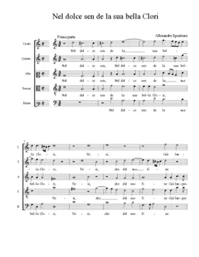 Nel dolce sen de la sua bella Clori