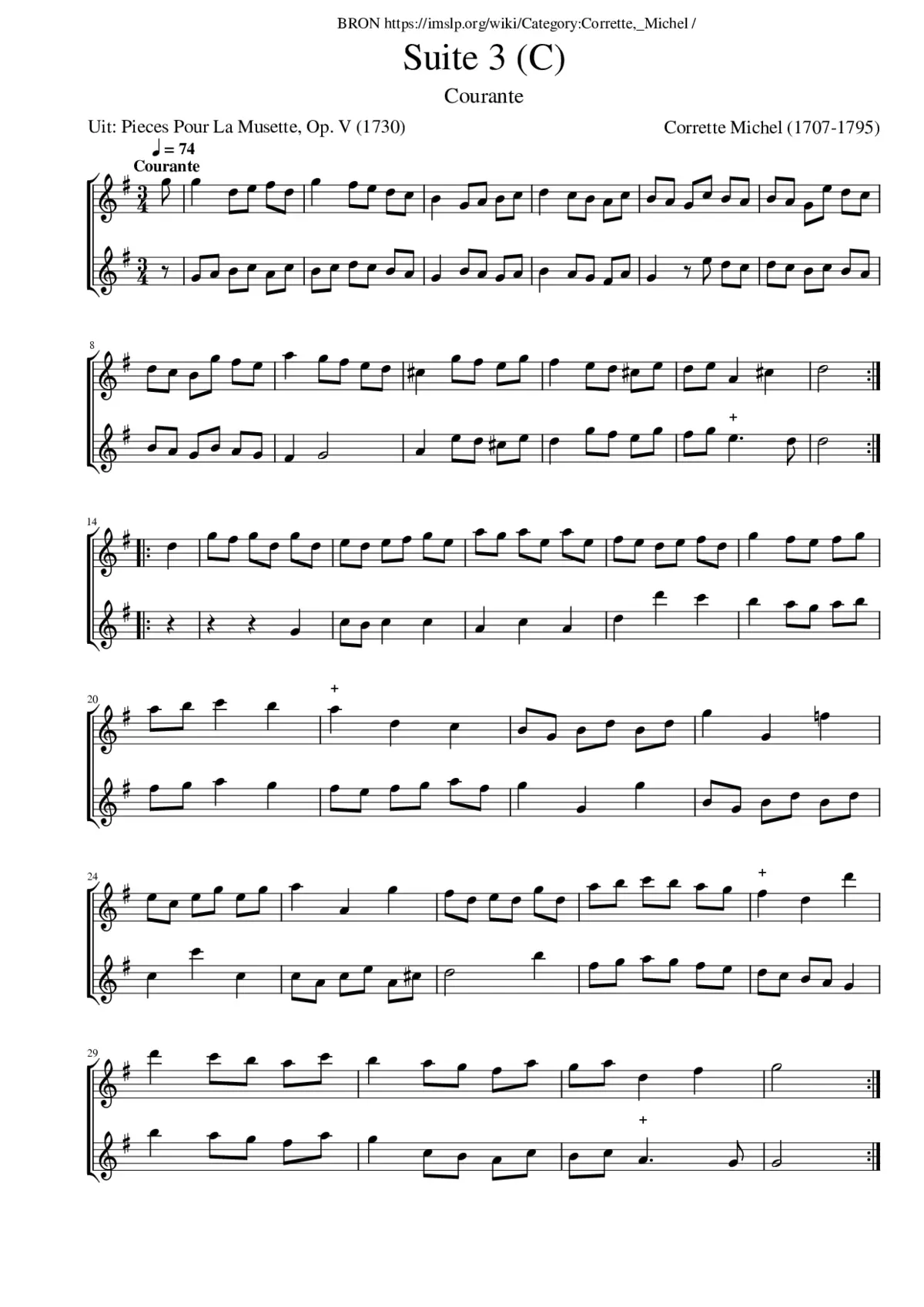 Suite 3 (C) (Courante) - Page 1