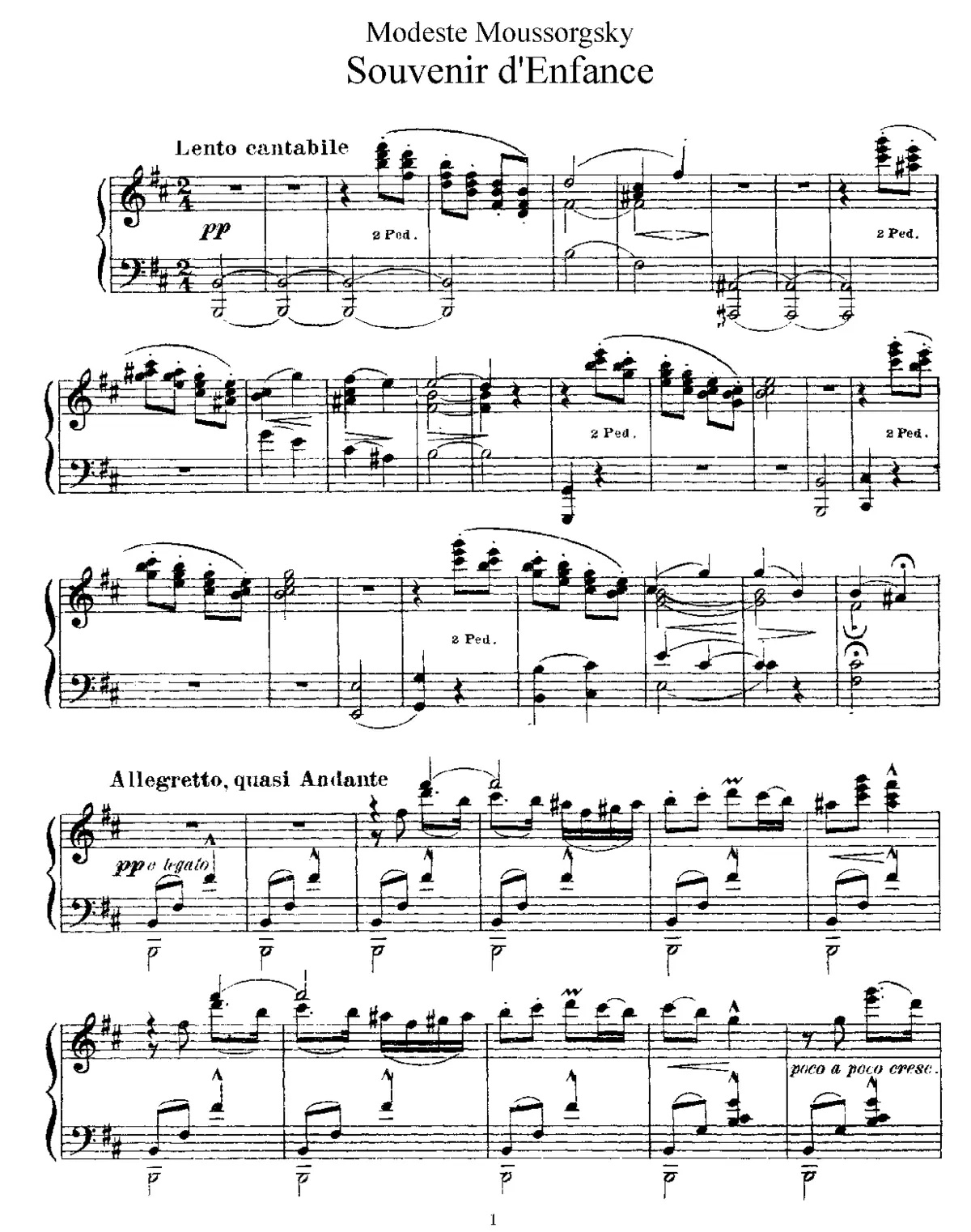 Souvenir d'enfance - Page 1