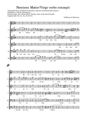 Nesciens Mater - Virgo verbo concepit