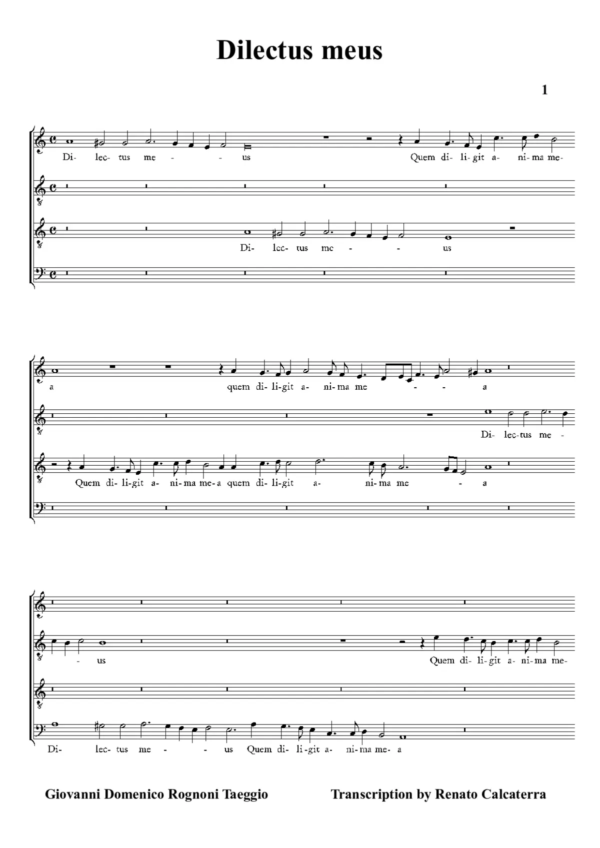 Dilectus meus - Page 1