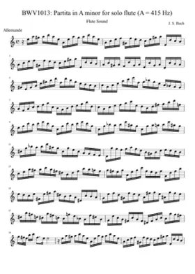 Partita in A minor BWV 1013