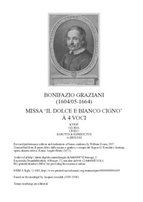 Missa "Il dolce, e bianco Cigno"