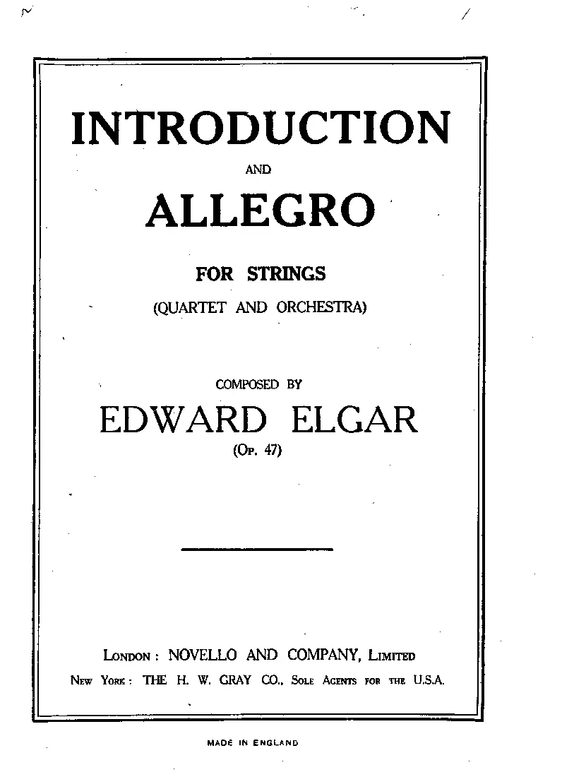 Introduction and Allegro for Strings - Page 1