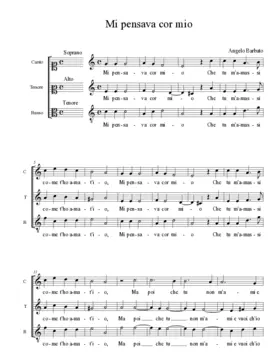 Mi pensava cor mio