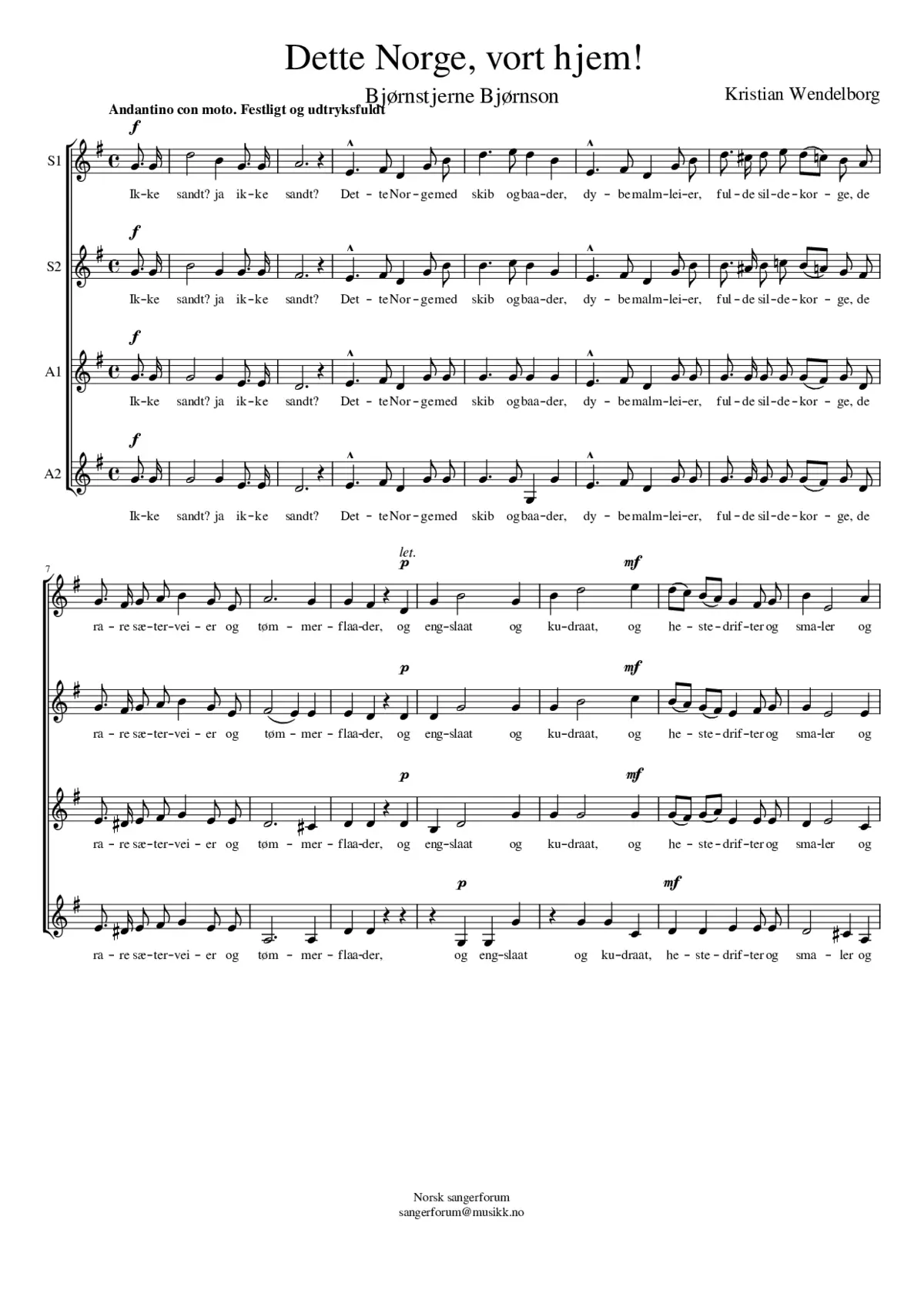 Dette Norge vort hjem! - Page 1