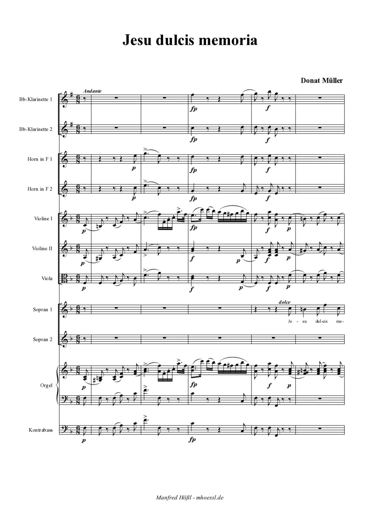 Jesu dulcis memoria - Page 1