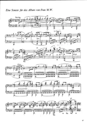 Eine Sonate für das Album von Frau M.W.