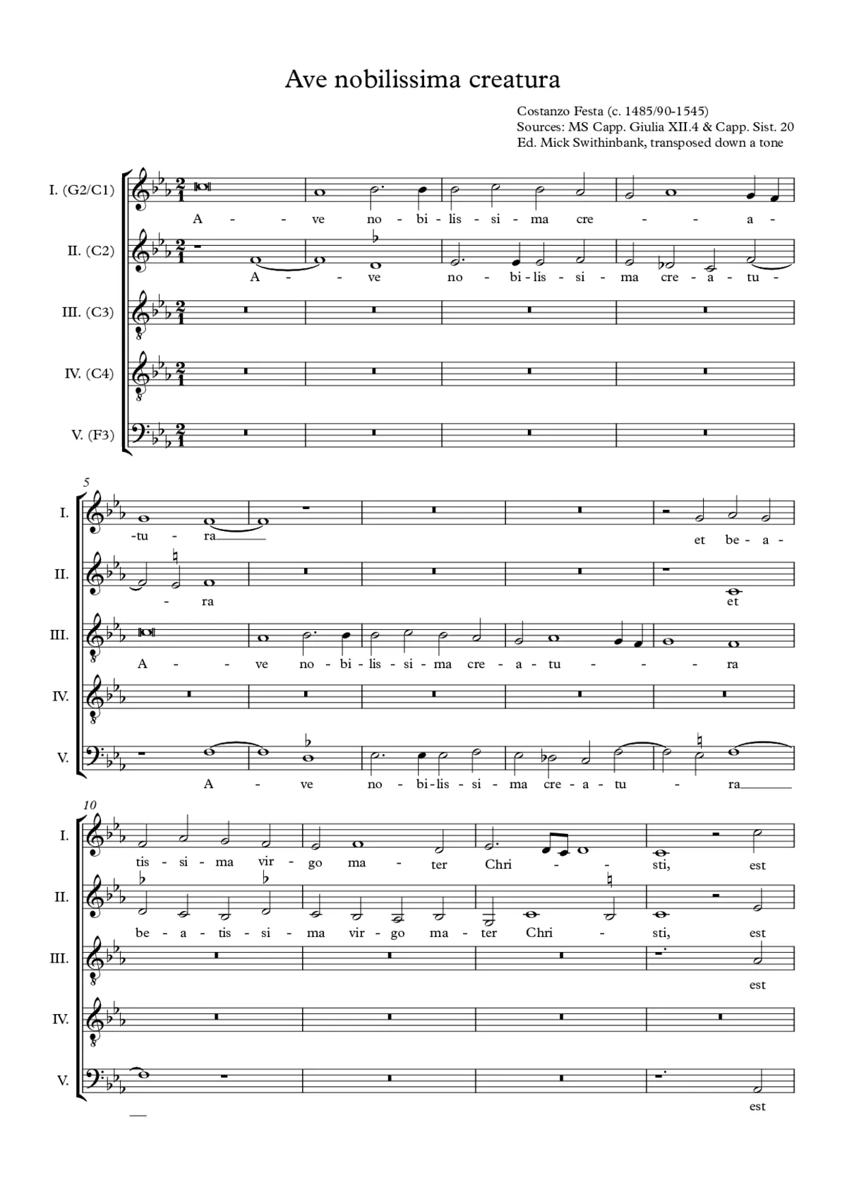 Ave nobilissima creatura - Page 1