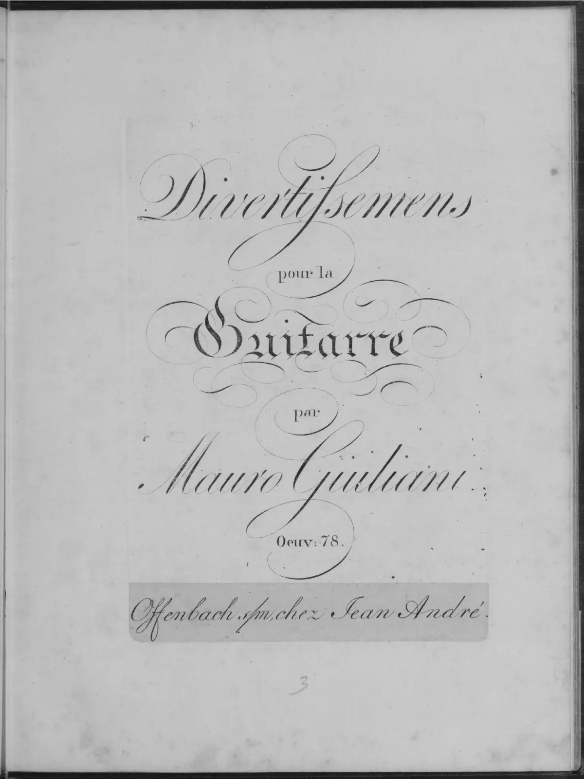 Divertimenti, Op.78 - Page 1