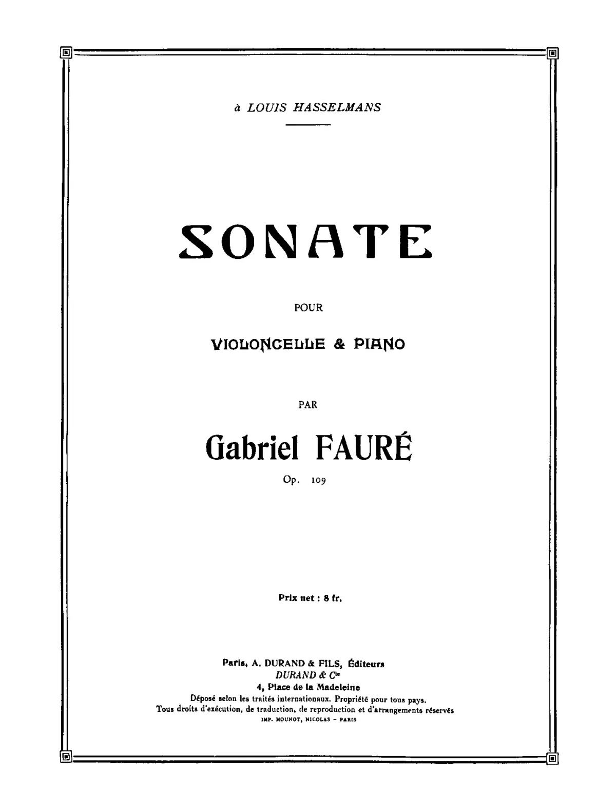 Cello Sonata No.1 - Page 1