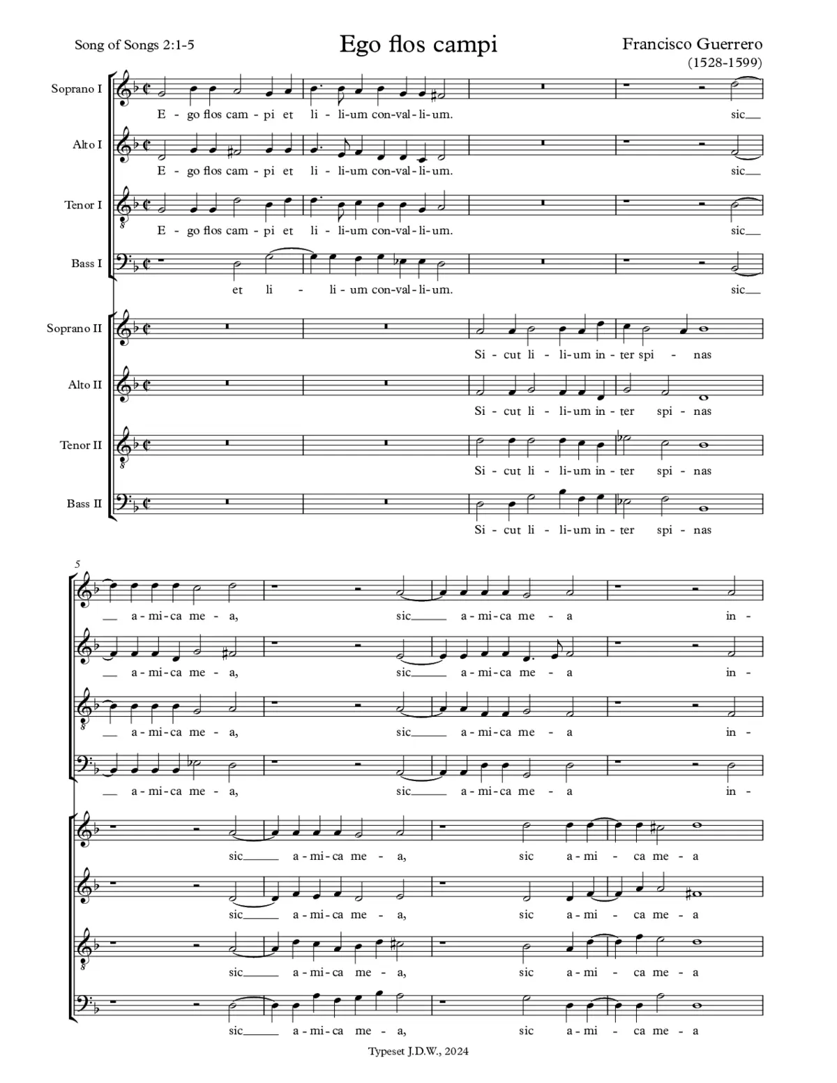 Ego flos campi a 8 - Page 1