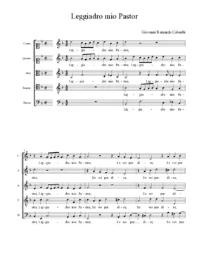 Leggiadro mio Pastor