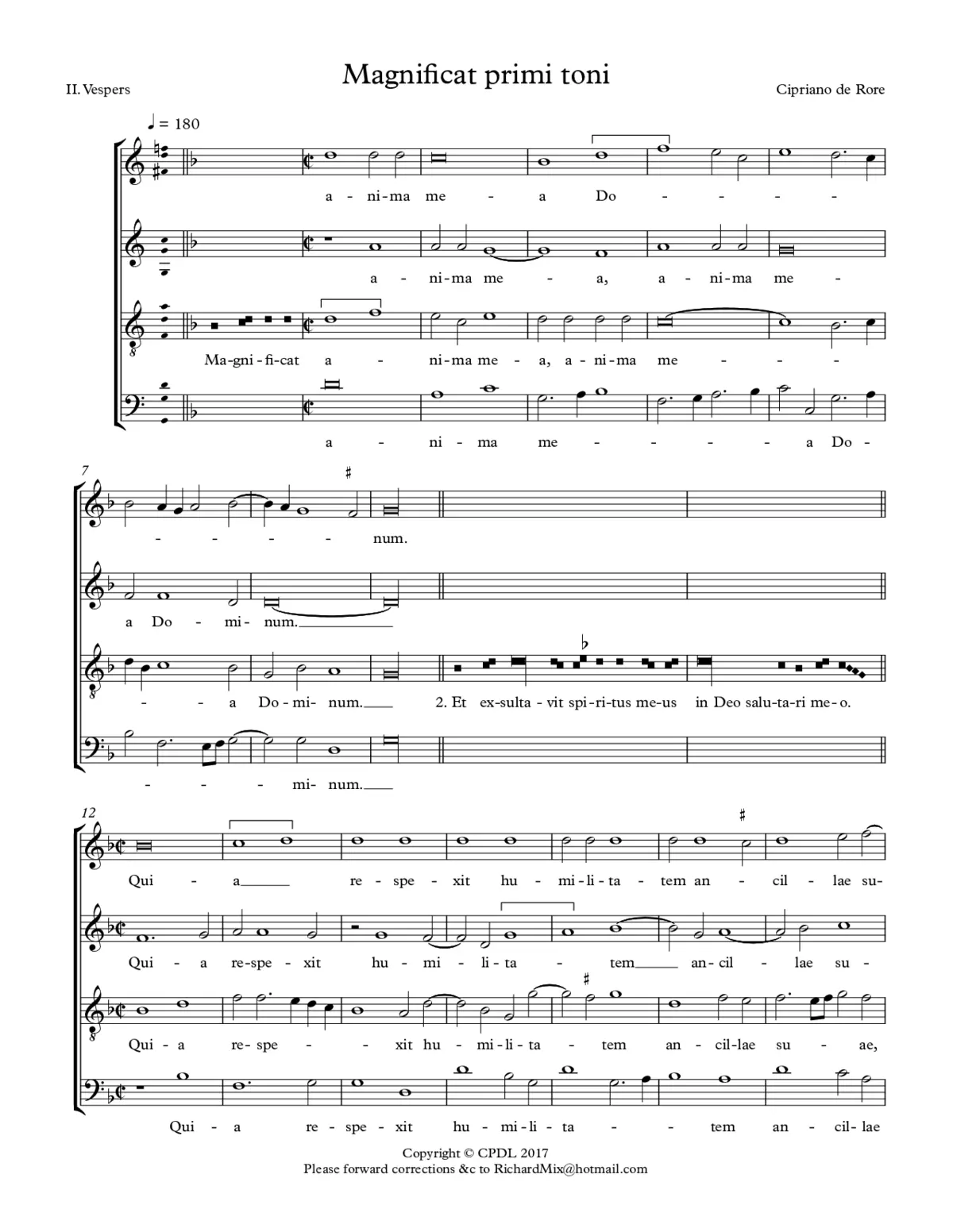 Magnificat primi toni - Page 1