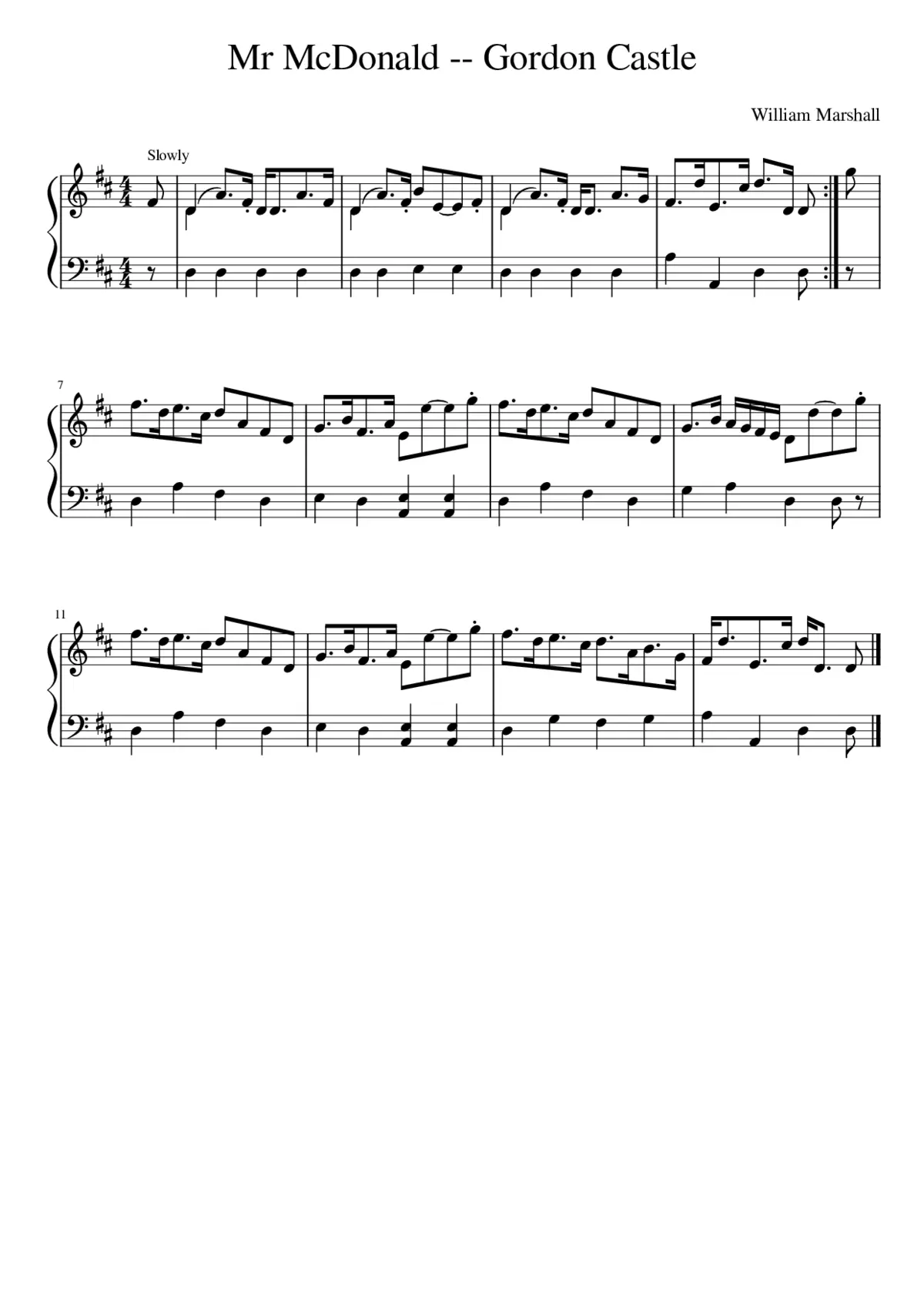Mr McDonald -- Gordon Castle - Page 1
