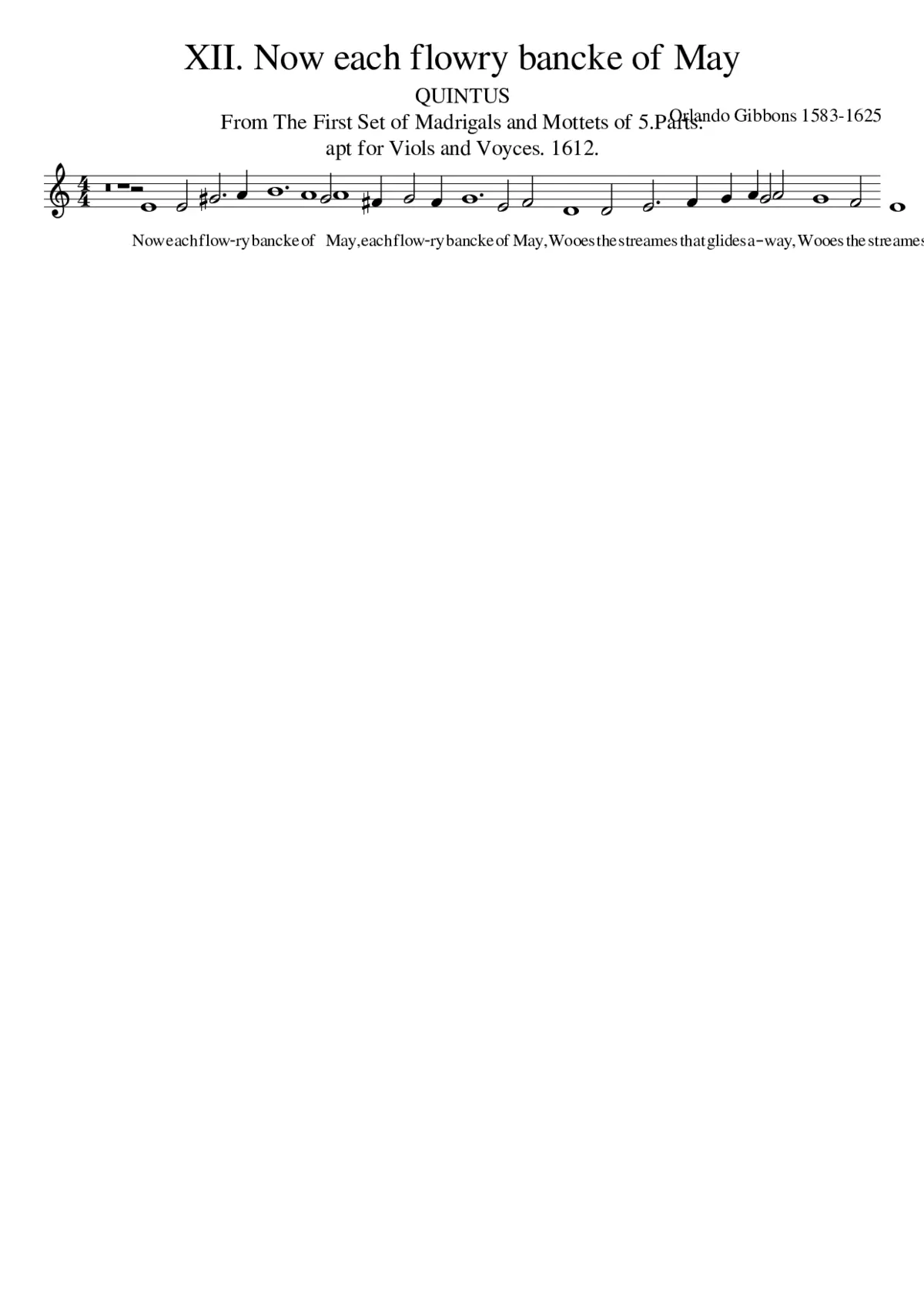 XII. Now each flowry bancke of May - Page 1