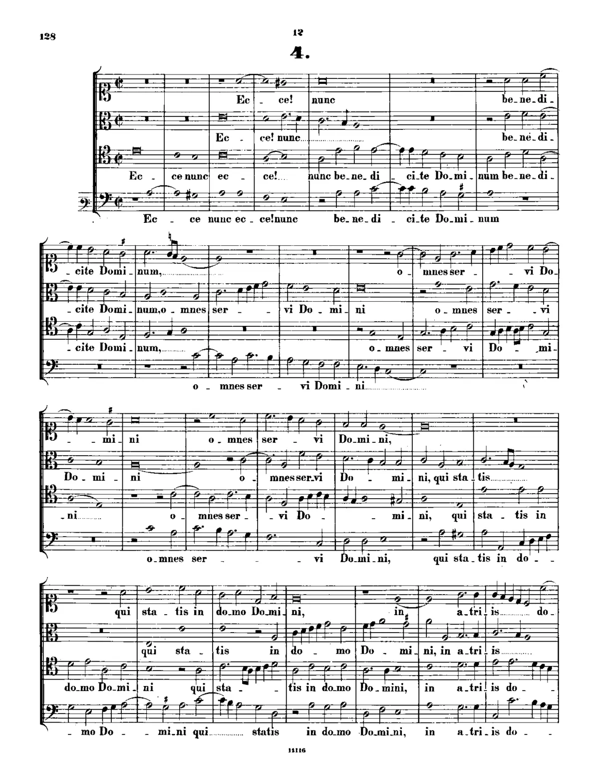 Ecce nunc benedicite Dominum - Page 1