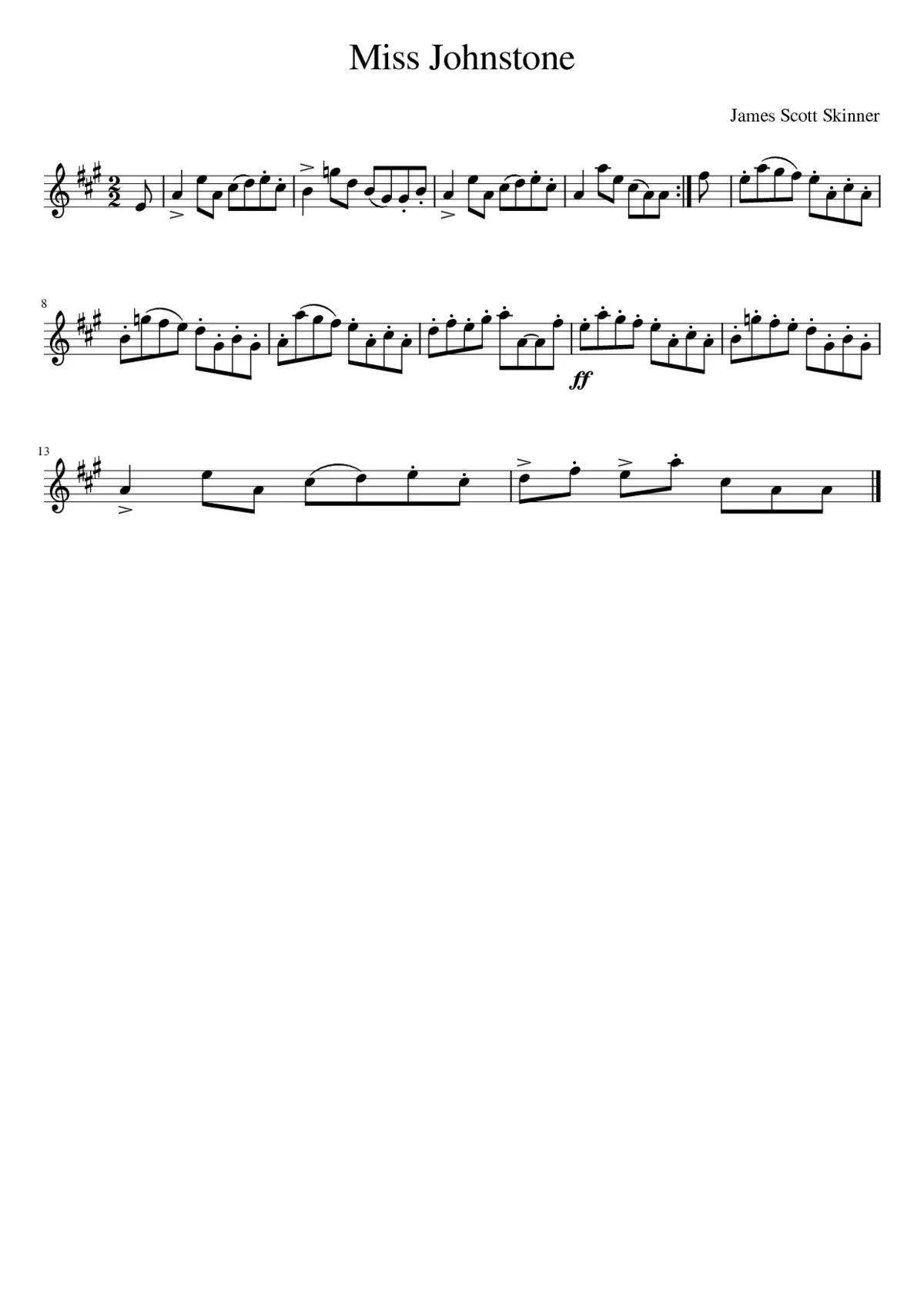 Miss Johnstone - Page 1