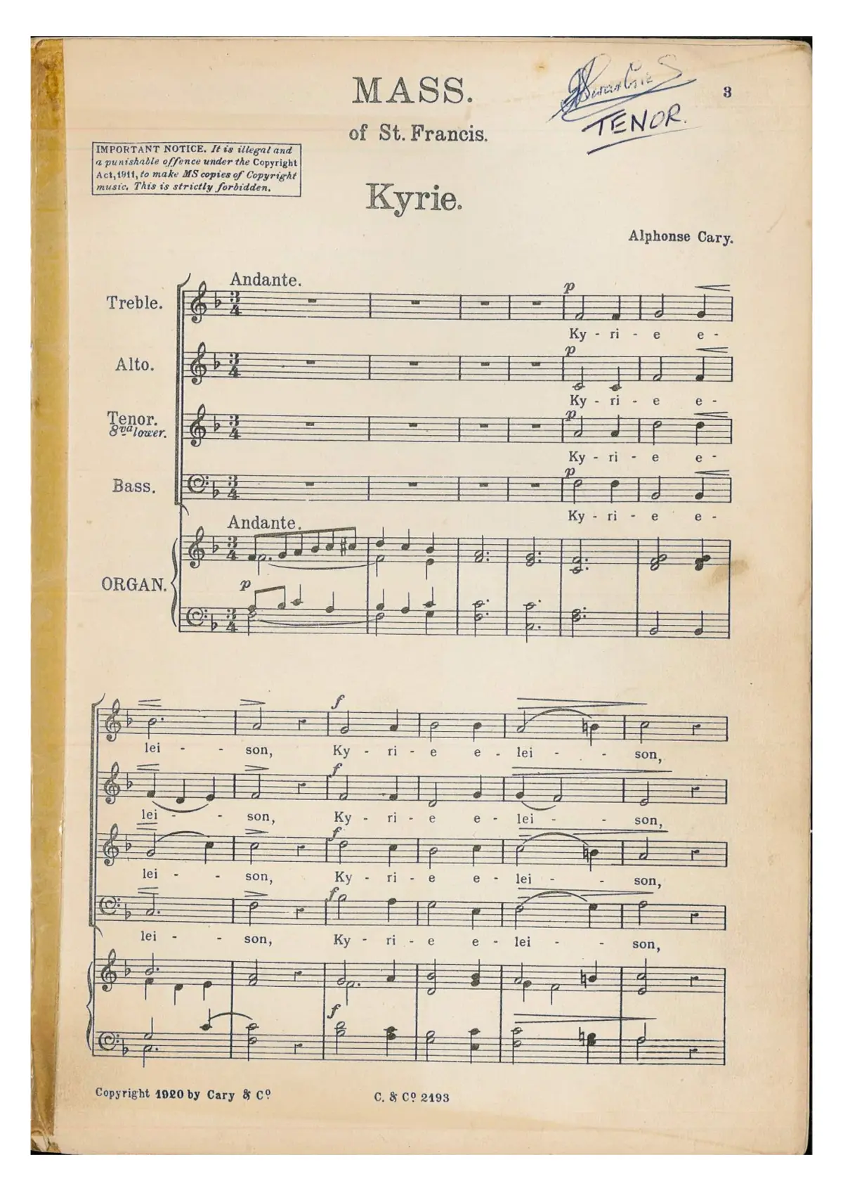 Mass of St Francis - Page 1