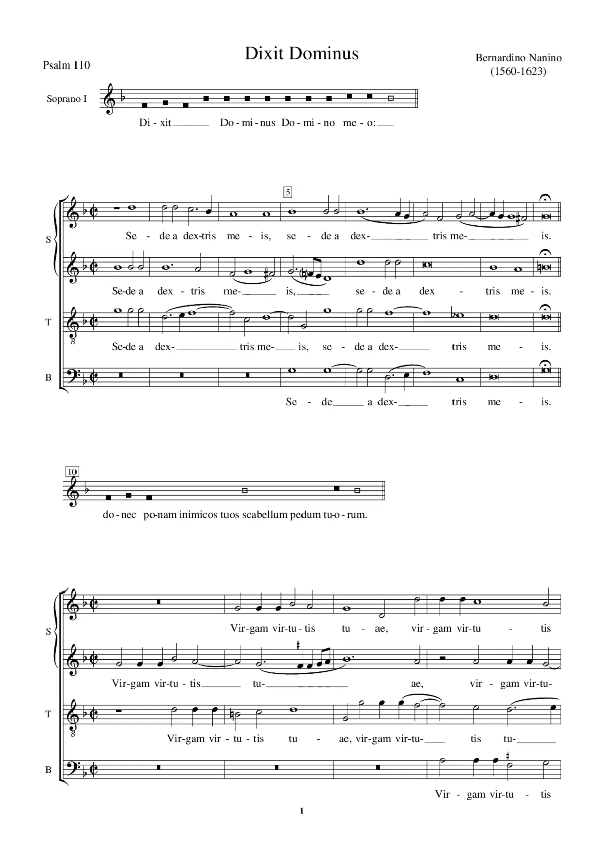 Dixit Dominus - Page 1