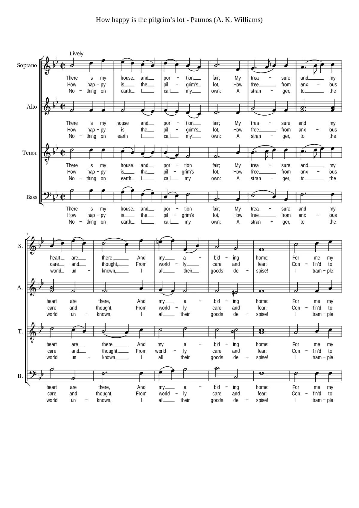 How happy is the pilgrim's lot - Page 1