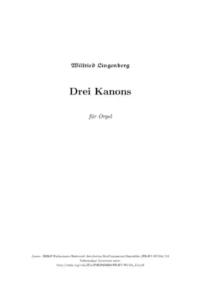 3 Kanons für Orgel