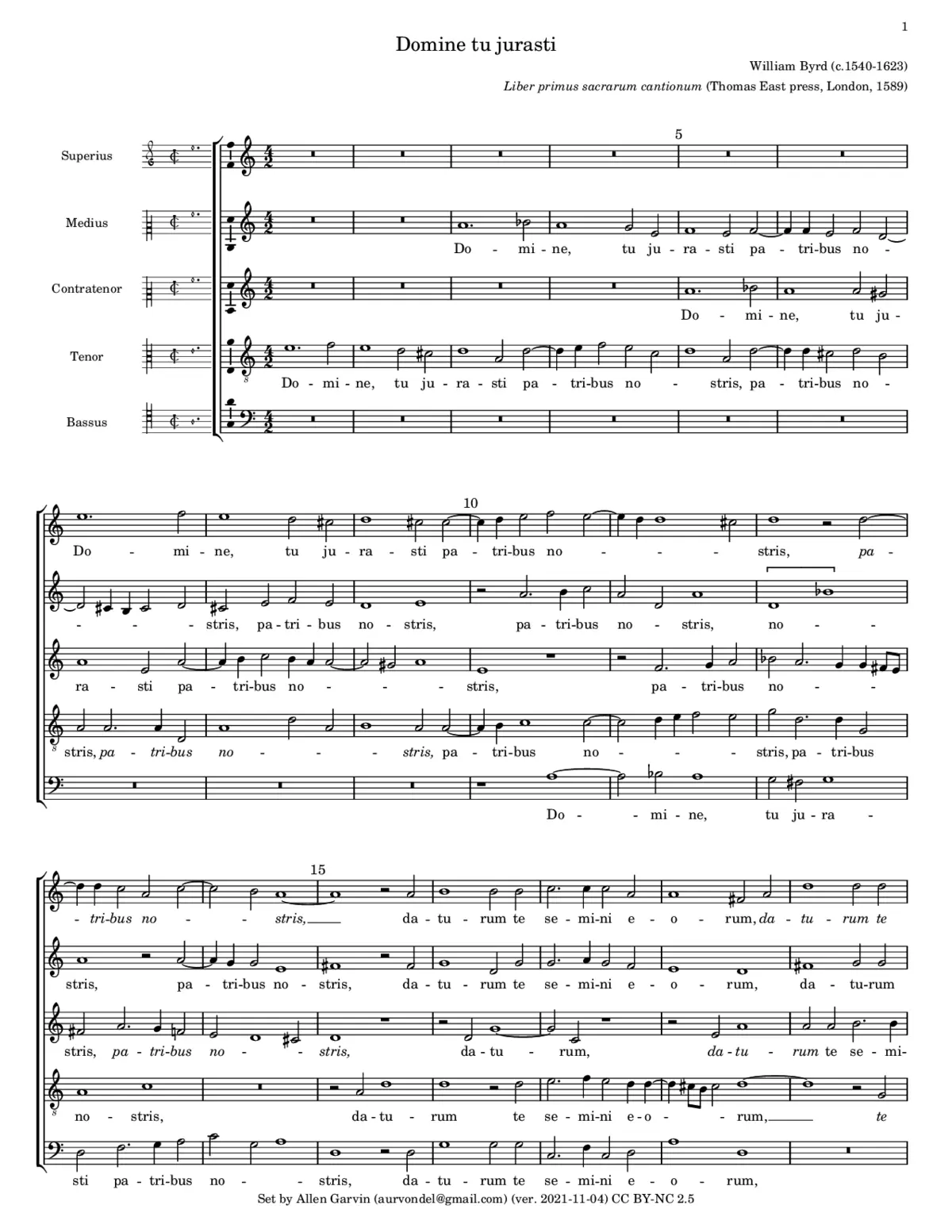 Domine tu jurasti - Page 1