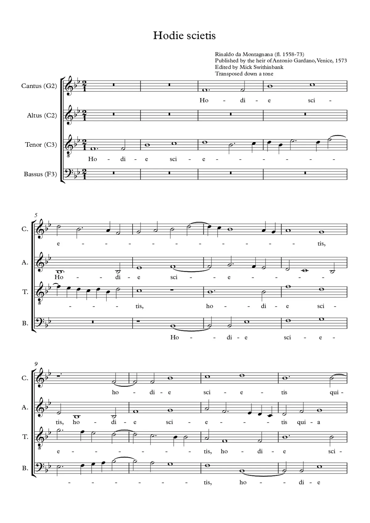 Hodie scietis - Page 1