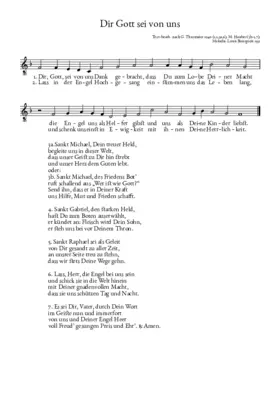 Dir Gott sei von uns