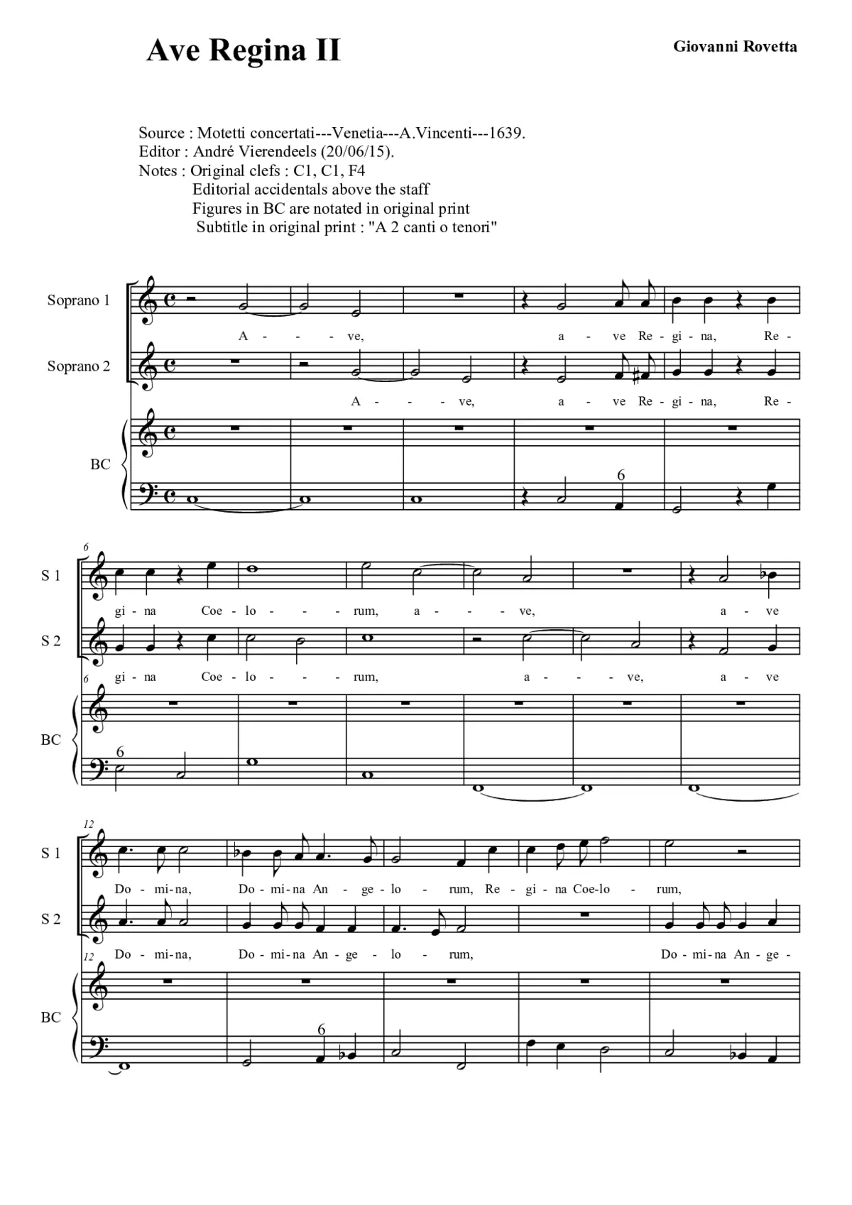 Ave Regina coelorum II - Page 1