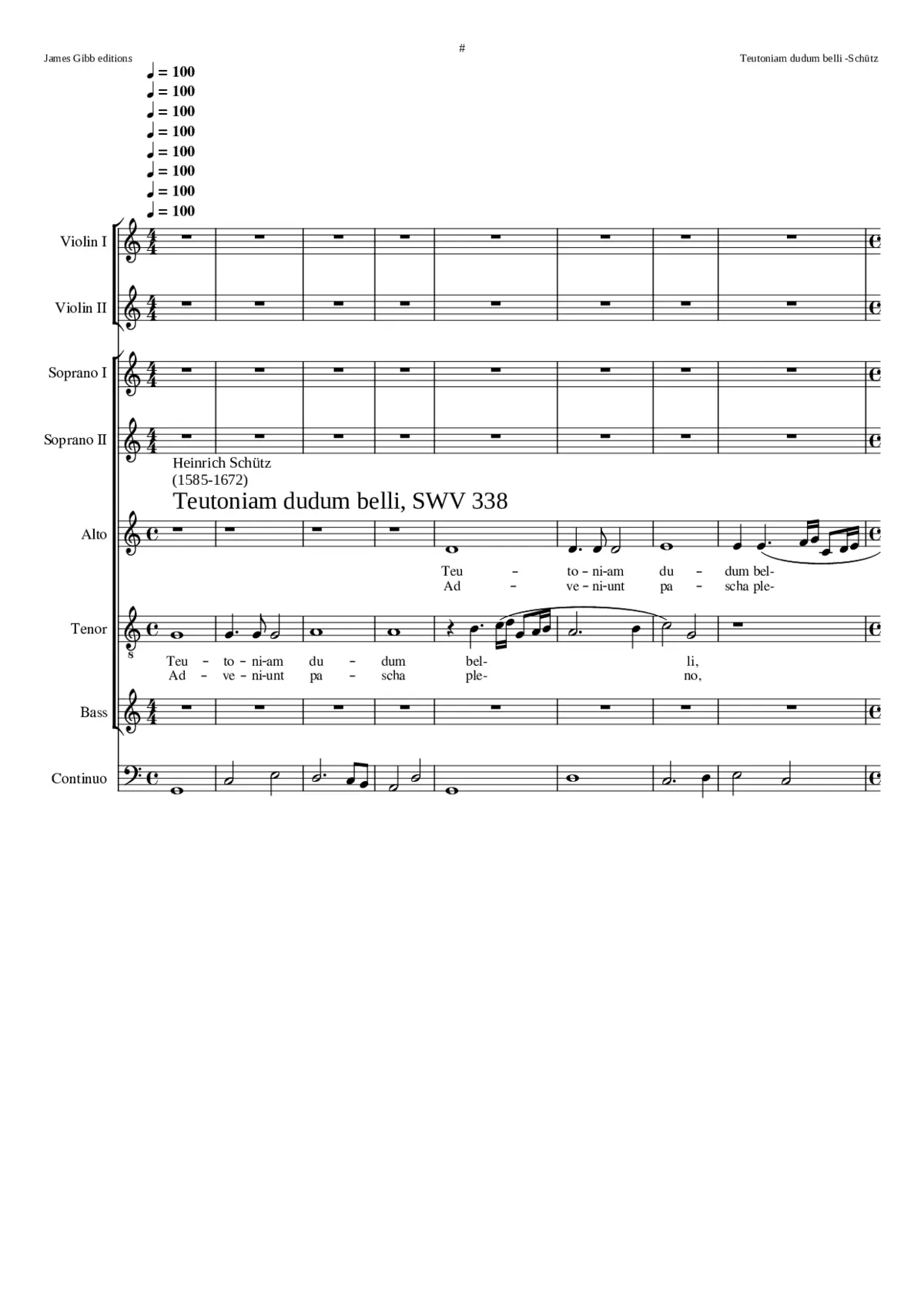 Teutoniam dudum Belli SWV 338 - Page 1