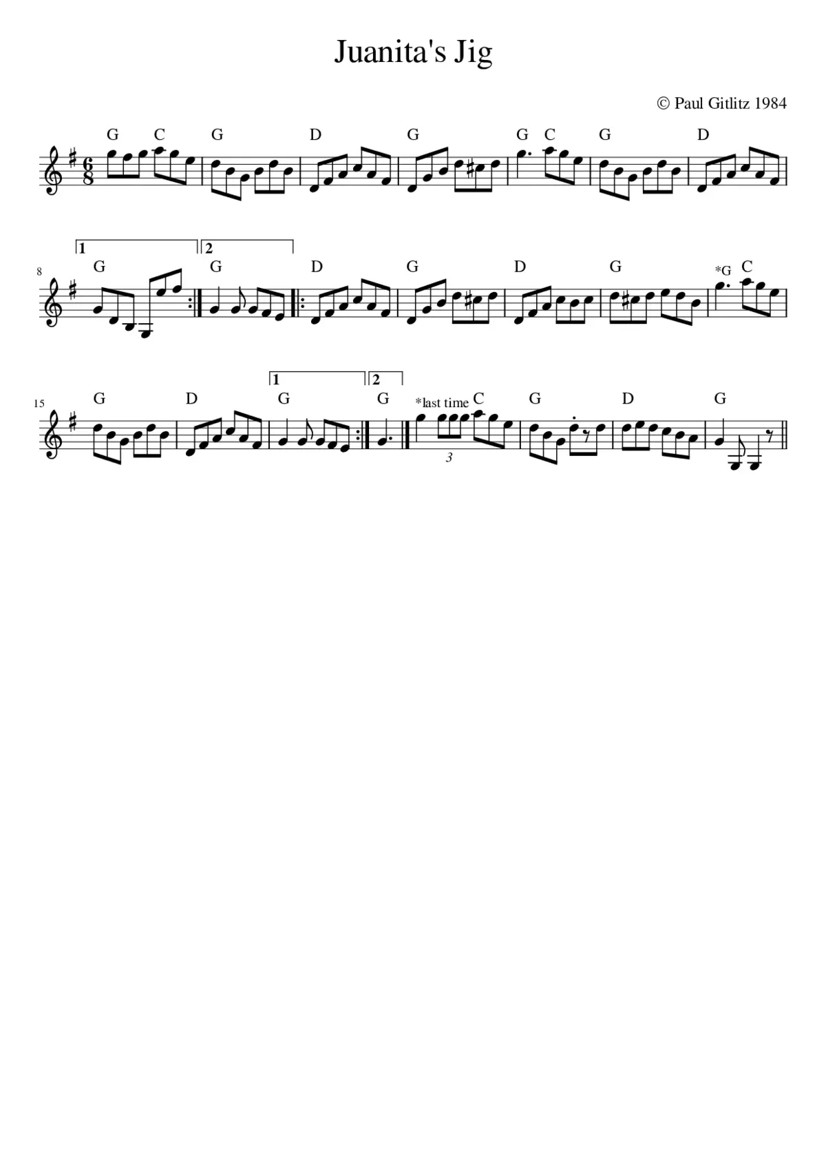 Juanita's Jig - Page 1